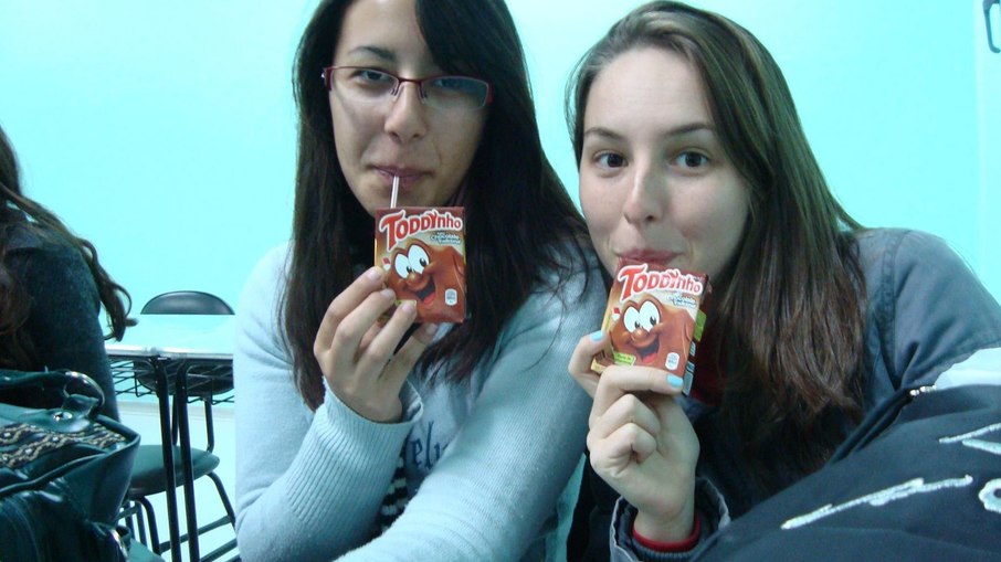 Andressa Amaral e Ana Paula dos Santos quando estudavam juntas na UFSM