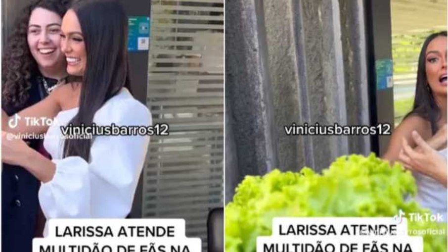 BBB23: Larissa atende fãs na porta da Globo e recebe alfinetada