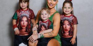 Virgínia desfila, mas quem rouba a cena é a filha Maria Flor