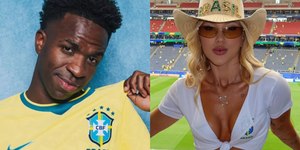 Vini Jr. se empolga com decote sexy de Virginia: "Que estilo"
