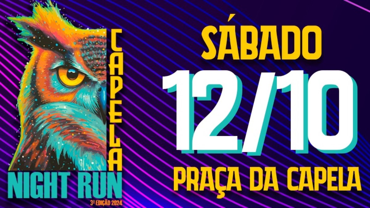 Corrida terá largada às 21 horas do dia 12 de outubro