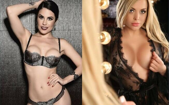Jéssica Amaral, à esquerda, pela Sexy e à direita,Jéssica Lopes, pela Playboy