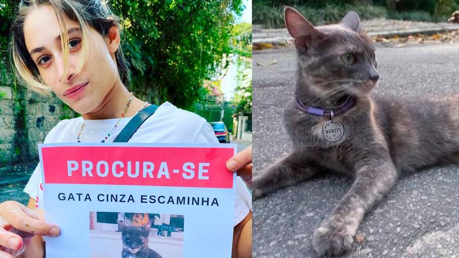 Luisa Arraes procura a gata Buriti com cartazes pelo Rio