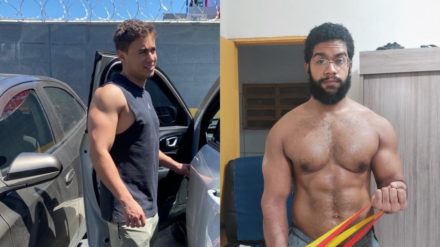 Nikolas Ferreira utilizou as redes sociais para comparar seu corpo com do militante político Jones Manoel Nikolas Ferreira utilizou as redes sociais para comparar seu corpo com do militante político Jones Manoel
