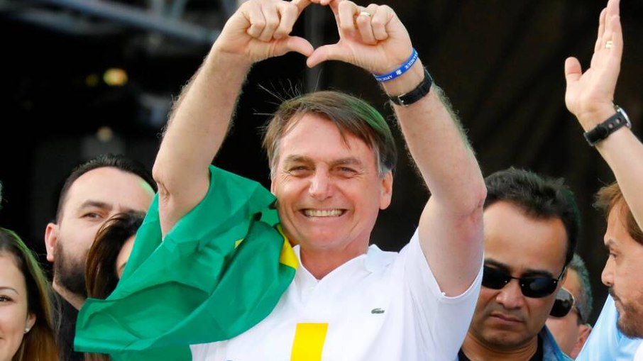 Jair Bolsonaro durante Marcha para Jesus