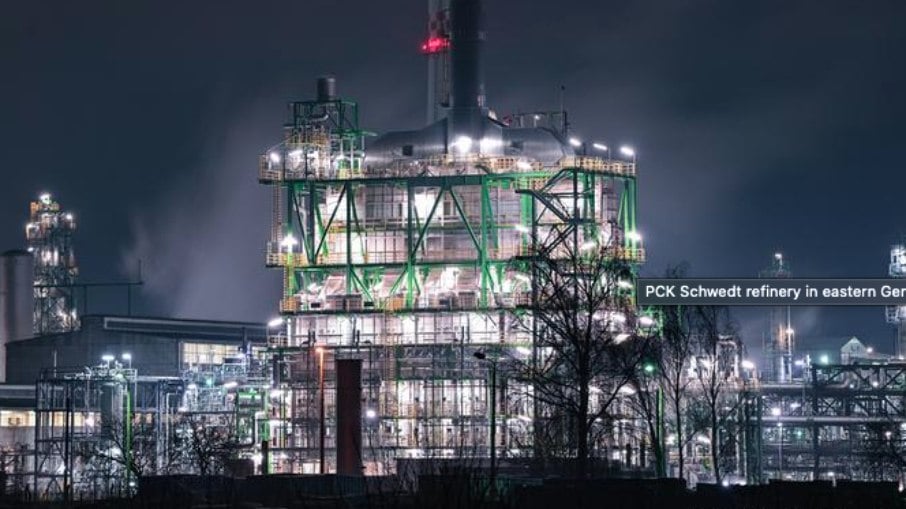  PCK refinaria russa em Schwedt na Alemanha