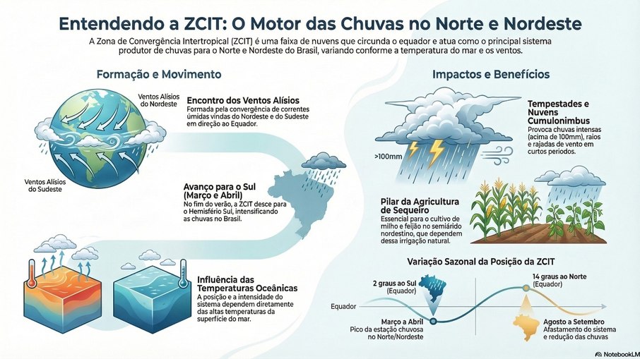 Infográfico: zonas de convergência intertropicais