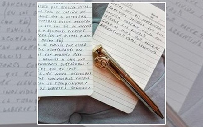 Carta de despedida de Messi assinada com a caneta de Harry Potter 