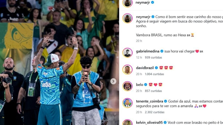 Medina responde postagem de Neymar Jr Medina responde postagem de Neymar Jr