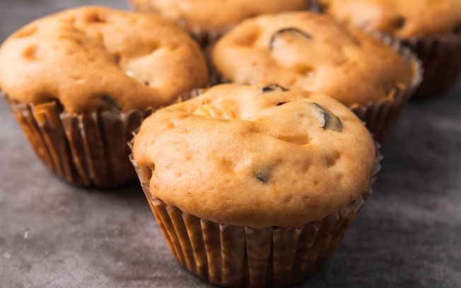 Muffin salgado de abobrinha e queijo