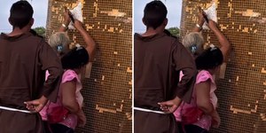 VÍDEO: romeiros arrancam ladrilhos de estátua de São Francisco