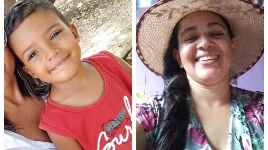Maurílio, de 5 anos, e Simone Amparo, de 39, morreram no naufrágio 