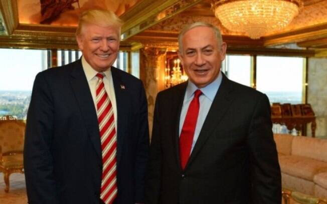 Donald Trump encontrou o premiê de Israel, Benjamin Netanyahu, na Trump Tower, nesta quarta-feira (15)