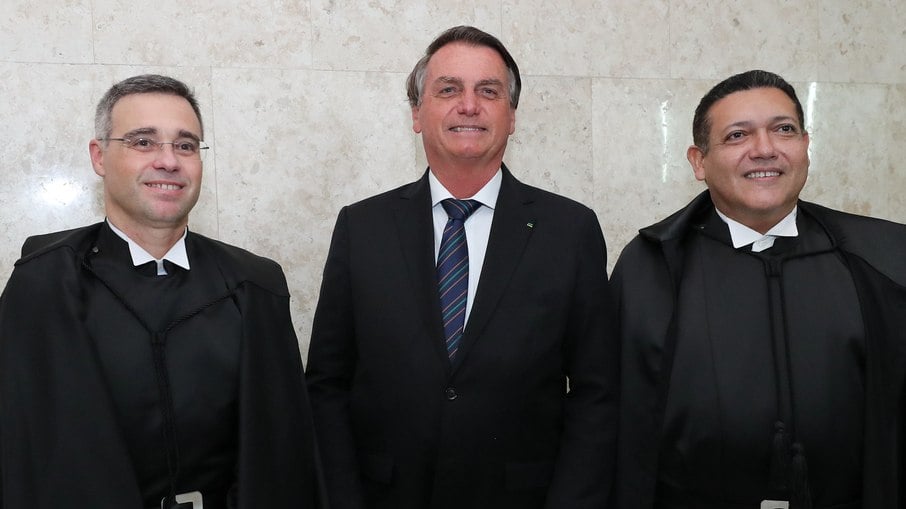 Presidente Jair Bolsonaro na posse de André Mendonça como ministro do STF