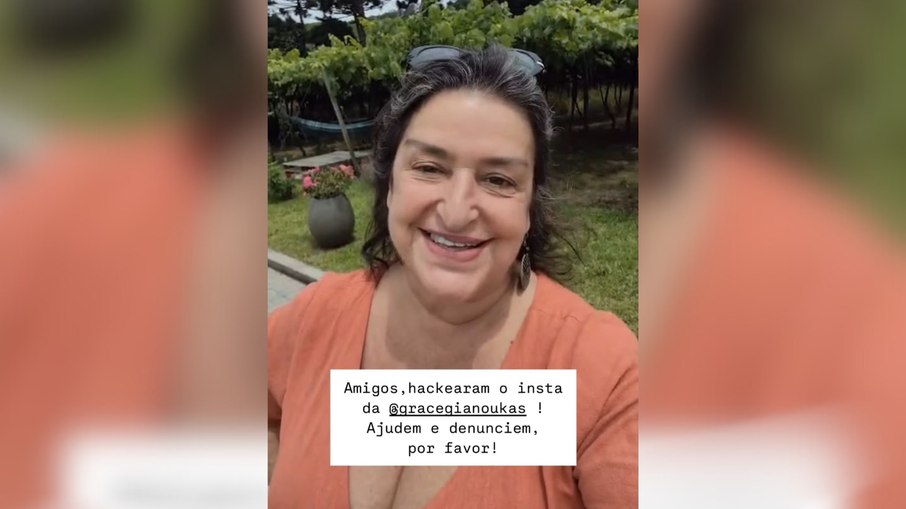 Grace Gianoukas tem perfil hackeado no Instagram e alerta seguidores sobre golpe