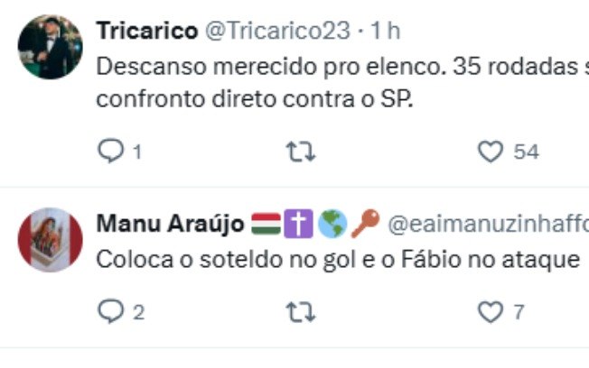 Torcida do Fluminense pede derrota contra o Palmeiras
