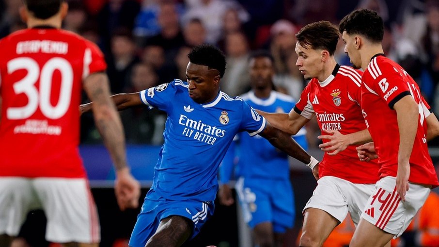 Vini Jr. acusou Gianluca Prestianni de racismo após fazer o gol da vitória do Real Madrid