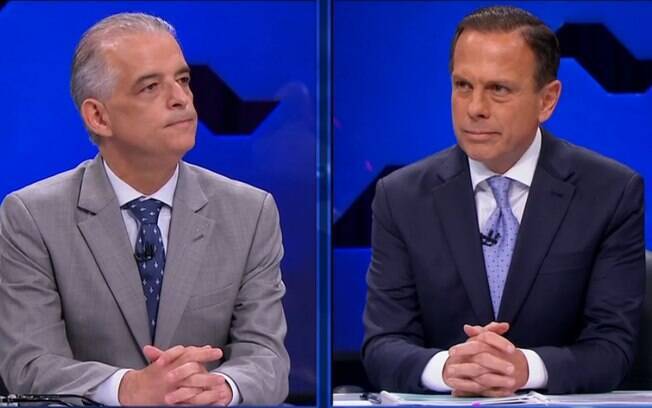 Candidatos João Doria (PSDB) e Márcio França (PSB) participam de debate entre os candidatos a governador de São Paulo