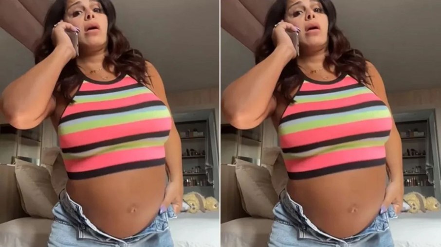 Viviane Araújo está grávida de oito meses