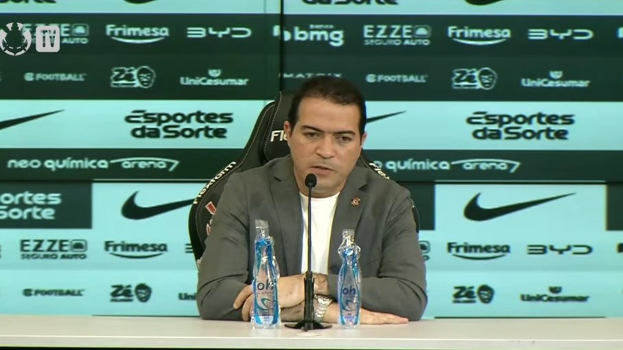 Marcelo Paes, diretor executivo de futebol do Corinthians fez um pronunciamento logo após o anúncio