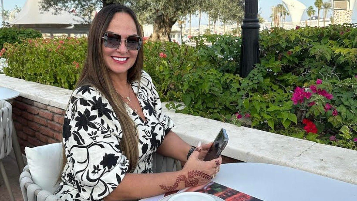 Nadine Gonçalves compartilhou com os seguidores seu momento de lazer no Catar