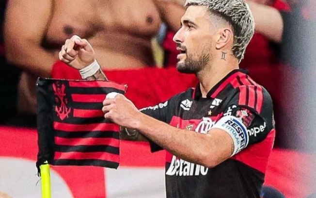 Arrascaeta vibra após fazer o gol que empata o jogo com o Del Valle. Fla na semifinal da Libertadores Arrascaeta vibra após fazer o gol que empata o jogo com o Del Valle. Fla na semifinal da Libertadores