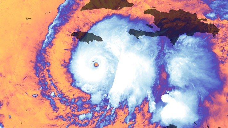 Imagem de satélite mostra furacão Melissa avançando pelo Caribe