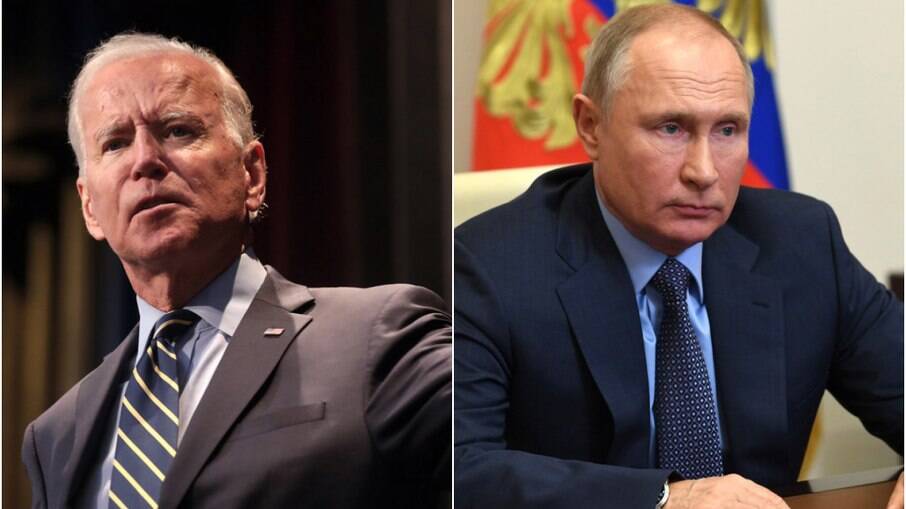 Joe Biden e Vladimir Putin estão em lados opostos na política internacional