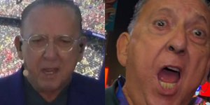 Galvão Bueno filma caos na Copa e dispara: "Enlouqueceu!"
