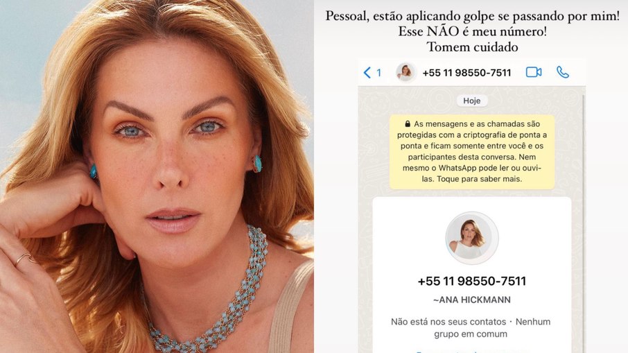 Ana Hickmann alerta fãs sobre golpe