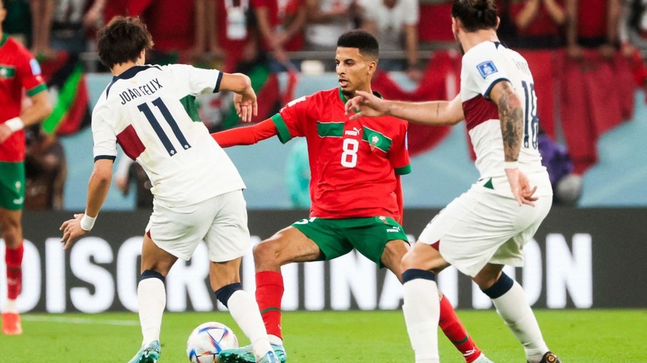 Onauhi, meia de Marrocos, em duelo contra Portugal