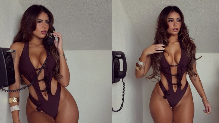Gabi Moura posa de maiô e encanta seguidores: "Perfeição"