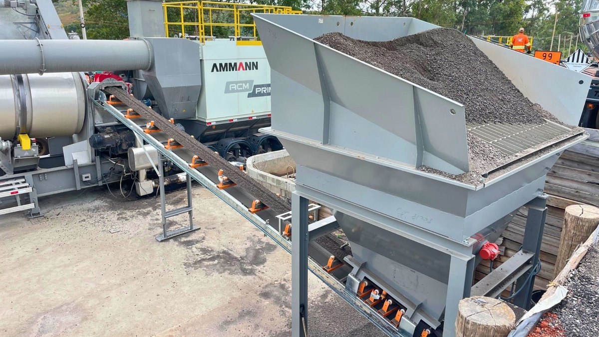 Asfalto reciclado utilizado pela EPR Via Mineira