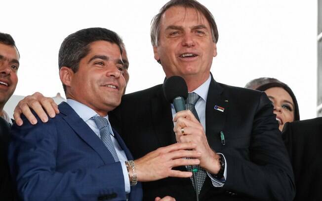 O prefeito de Salvador, ACM Neto, com o presidente Jair Bolsonaro