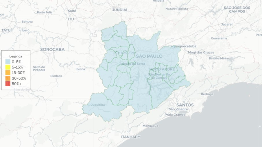 Mapa da falta de Energia