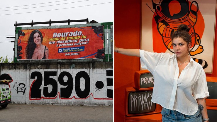 Influenciadora investe em outdoor para entrar no BBB 27
