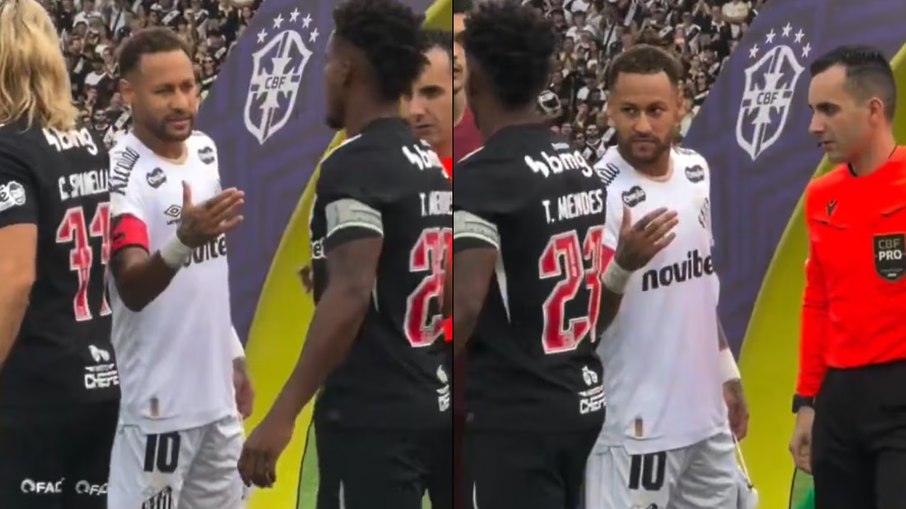 Thiago Mendes ignora Neymar durante cumprimento dos jogadores