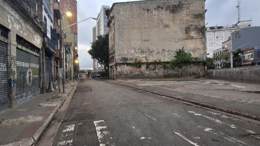 Cracolândia vazia em São Paulo Cracolândia vazia em São Paulo