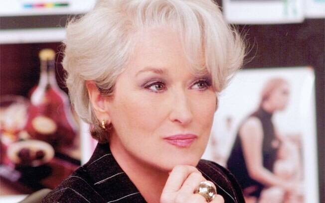 Em 2006, Meryl Streep ficou grisalha para protagonizar o filme 'O Diabo Veste Prada'