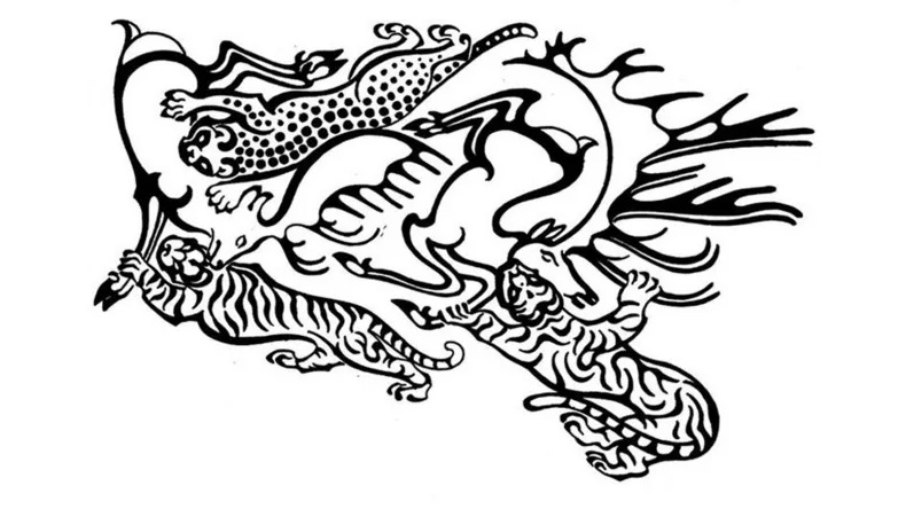 Uma ilustração da tatuagem no antebraço direito da mulher revelada em novos exames Uma ilustração da tatuagem no antebraço direito da mulher revelada em novos exames