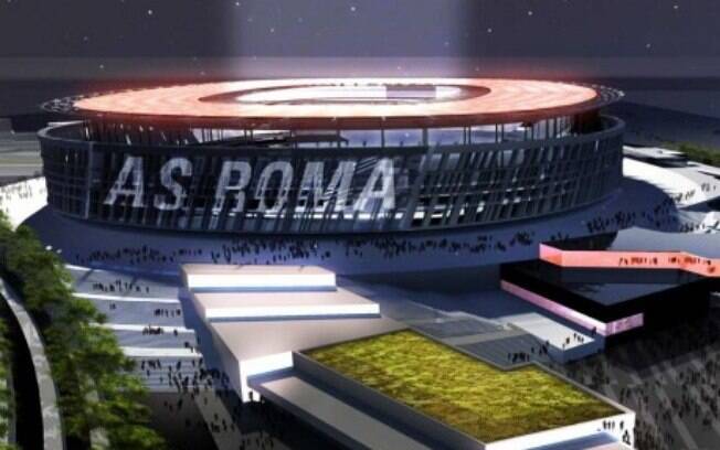 Projeção do novo estádio da Roma