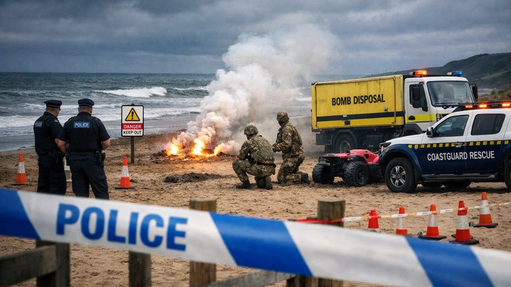 Praia é isolada após descoberta de 150 granadas da Segunda Guerra