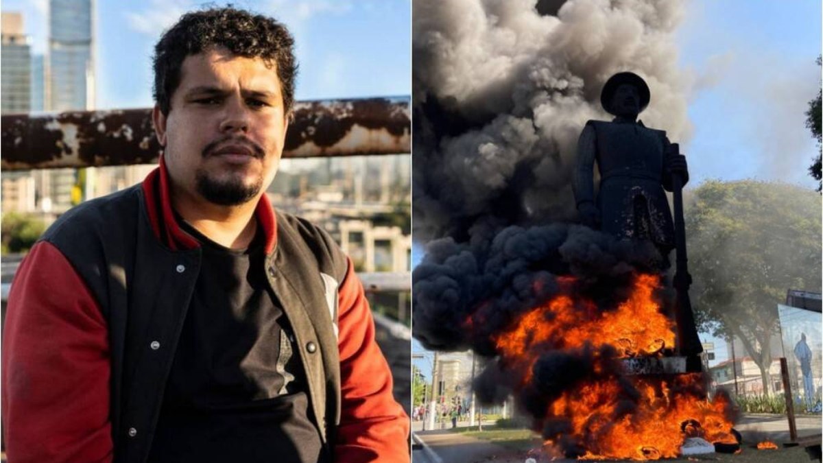 Paulo Lima, conhecido como Paulo 'Galo', é acusado pelo incêndio na estátua do Borba Gato