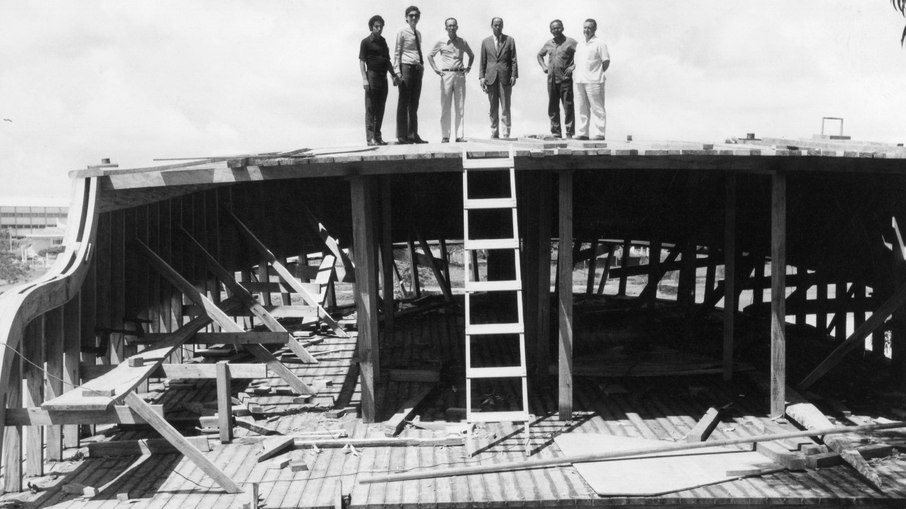 Foto feita durante as obra da Estação de Tratamento de Água (ETA 3)