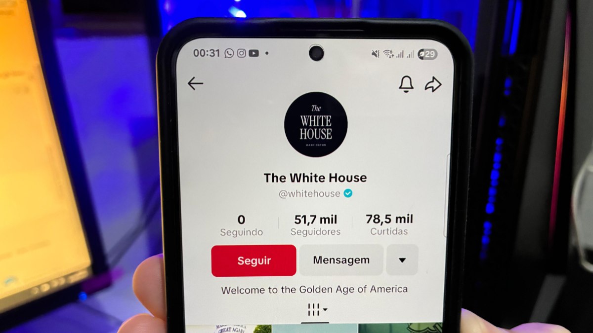 Perfil da Casa Branca no TikTok