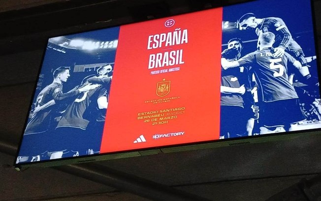 Seleção espanhola e Seleção Brasileira se enfrentam nesta terça, no Bernabéu