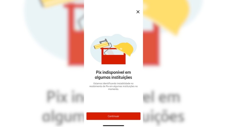 Santander apresenta instabilidade no Pix