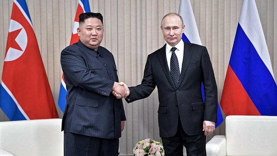 Kim Jong-un e Vladimir Putin se reuniram pela última vez em 2019