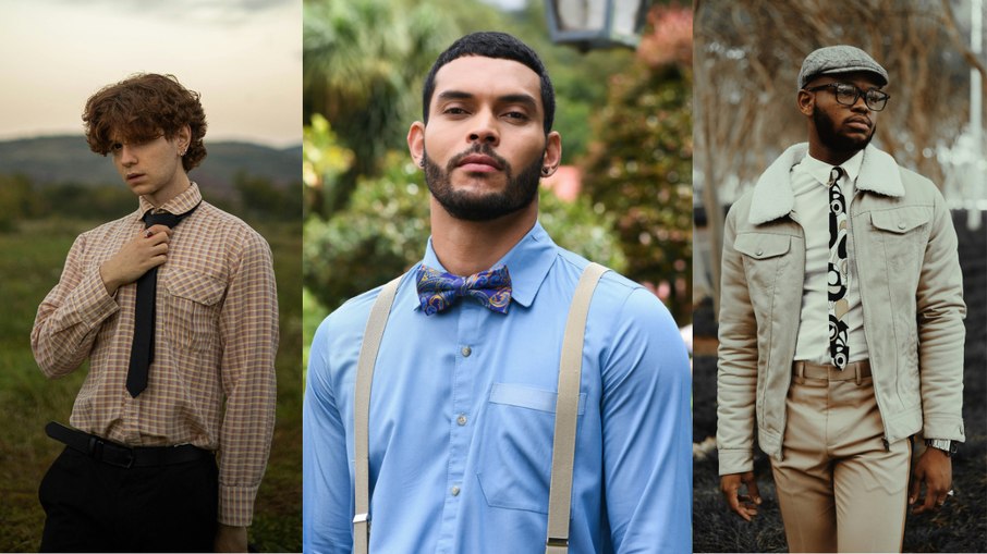 Modelos de gravata variam entre estilos clássicos, modernos e combinações casuais