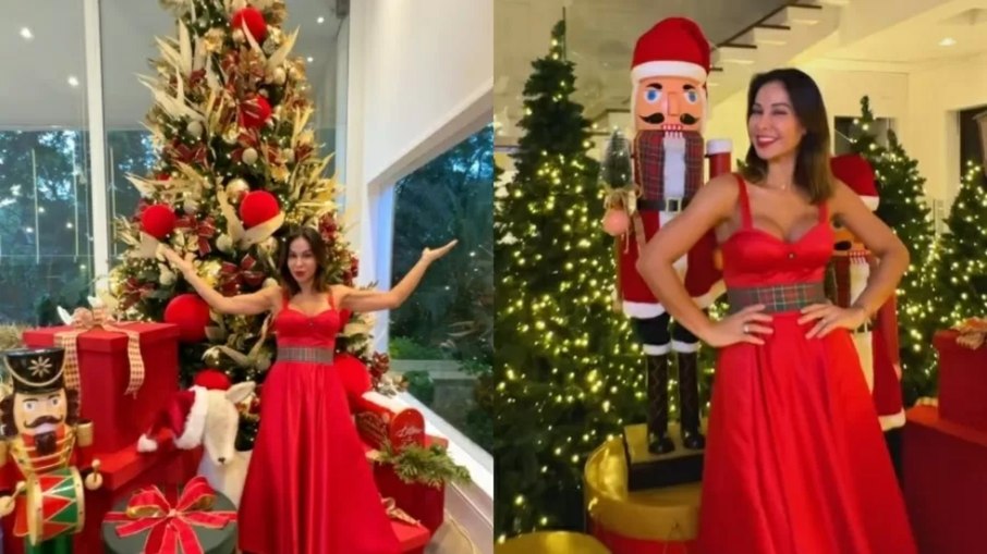 Maíra Cardi e decoração de natal